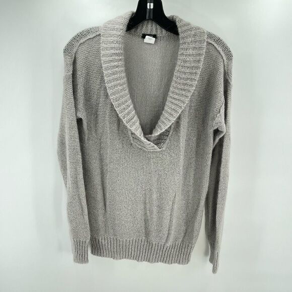 J. Crew dolce shawl collar wool mohair lightweight sweater XS EUC grey - Picture 3 of 12